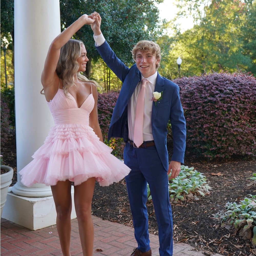 Sherri Hill Pink Mini Dress